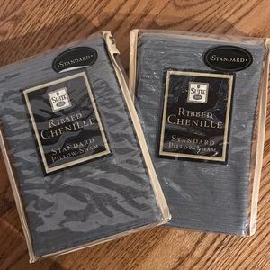 2 Chenille Pillow Shams